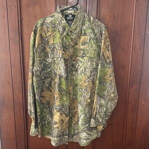 Mossy Oak Men's Camo Field Jacket in Green and Tan